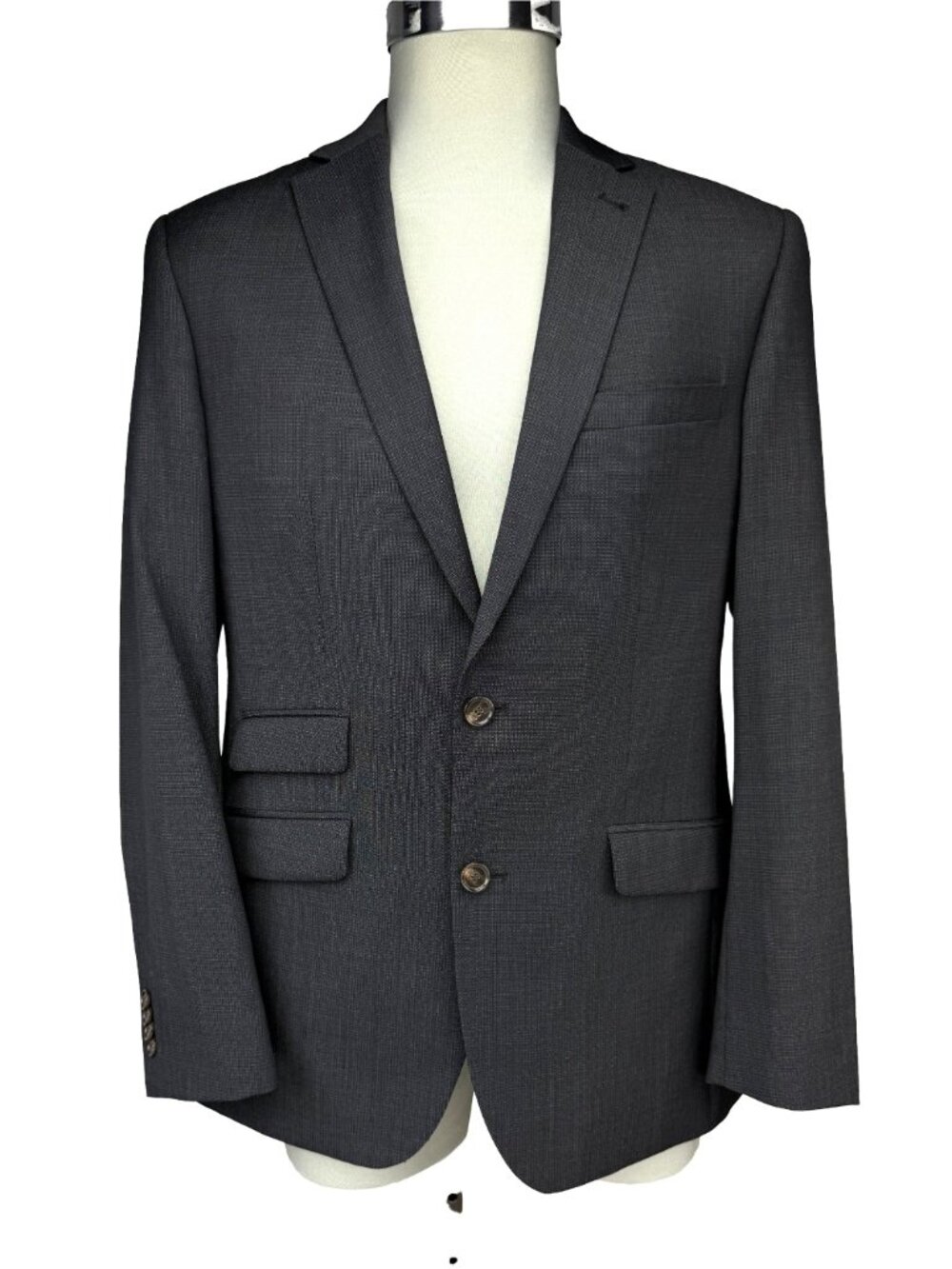 TED BAKER London Wool No Ordinary Joe Charcoal Micro Checked Slim Fit Blazer 40R